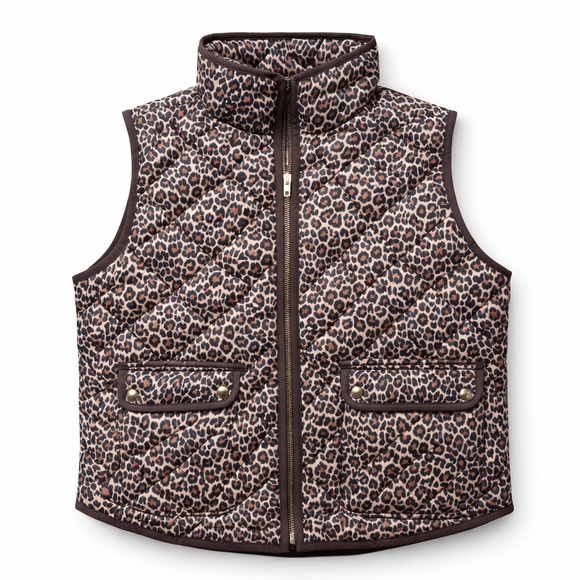 J. Crew Leopard Print Puffer Vest - Picture 3 of 7